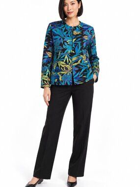 TravelSmith Multicolor Tropical Print Blazer